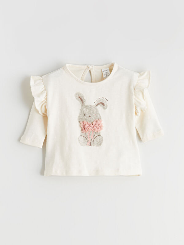 LC WAIKIKI Rabbit Print Baby Girl Sweatshirt