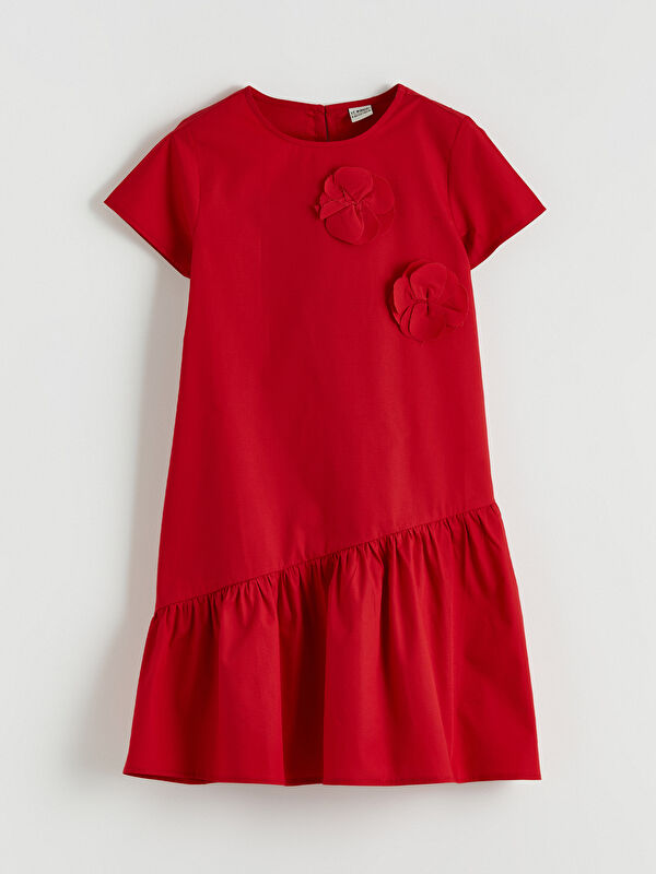 LCW Kids Crew Neck Floral Girls' Dress