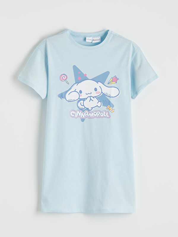LCW Kids Bisiklet Yaka Cinnamoroll Baskılı Kız Çocuk Gecelik