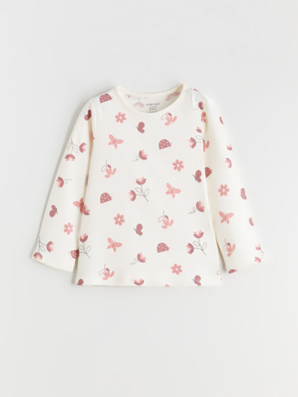 LC WAIKIKI Printed Baby Girl Long Sleeve T-Shirt