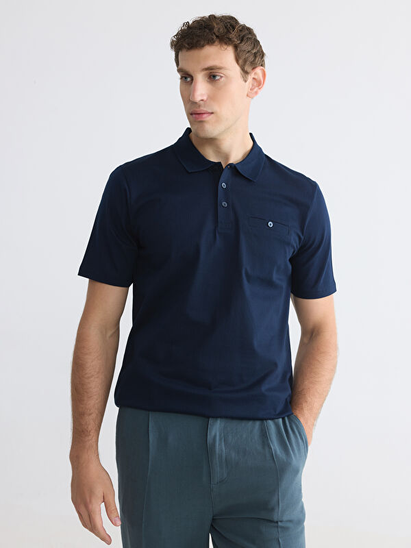 LCWAIKIKI Classic Polo Yaka Dokulu Erkek Tişört