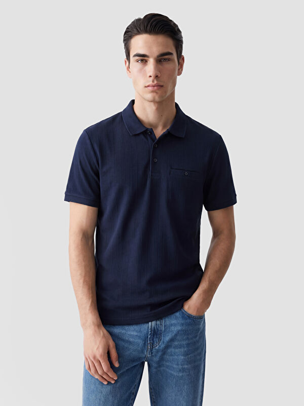 LCWAIKIKI Classic Polo Yaka Dokulu Erkek Tişört
