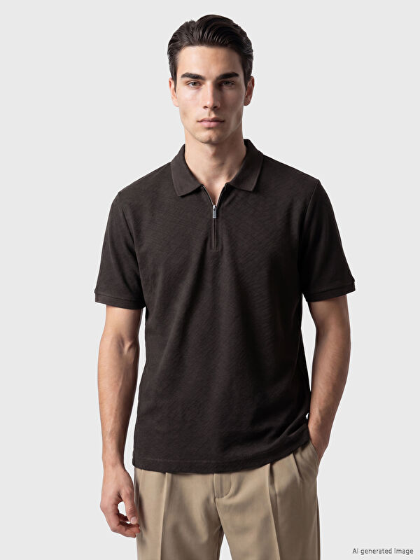 LCWAIKIKI Classic Polo Yaka Dokulu Erkek Tişört