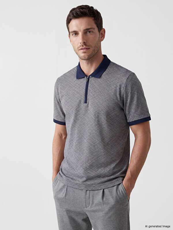 LCWAIKIKI Classic Polo Yaka Dokulu Erkek Tişört