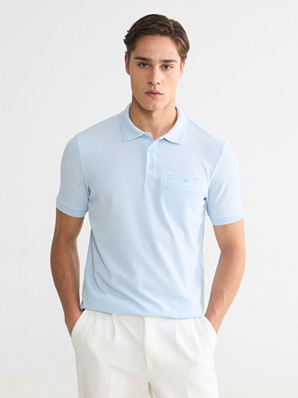 LCWAIKIKI Classic Polo Yaka Dokulu Erkek Tişört