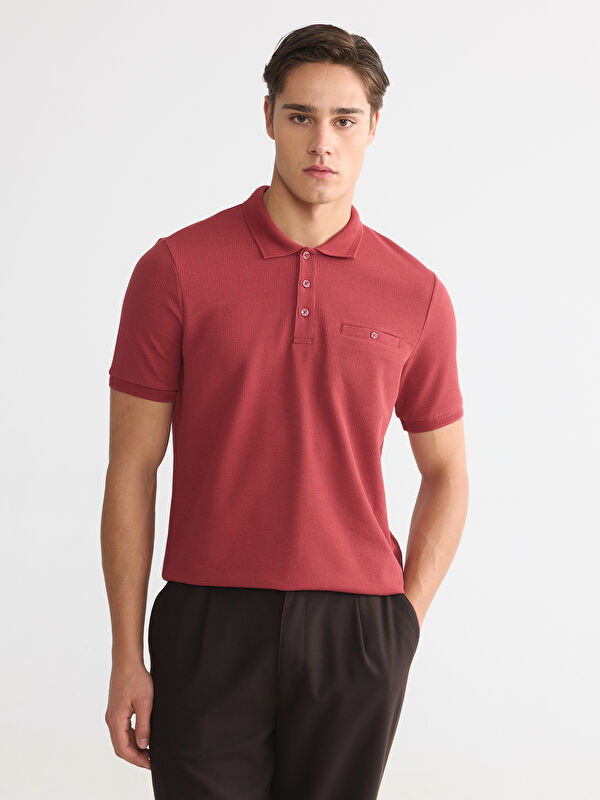 LCWAIKIKI Classic Polo Yaka Dokulu Erkek Tişört