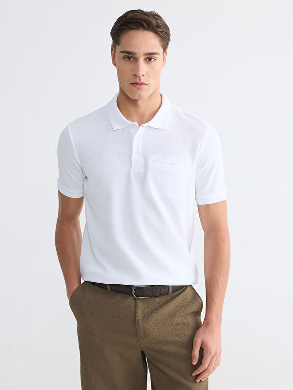 LCWAIKIKI Classic Polo Yaka Dokulu Erkek Tişört