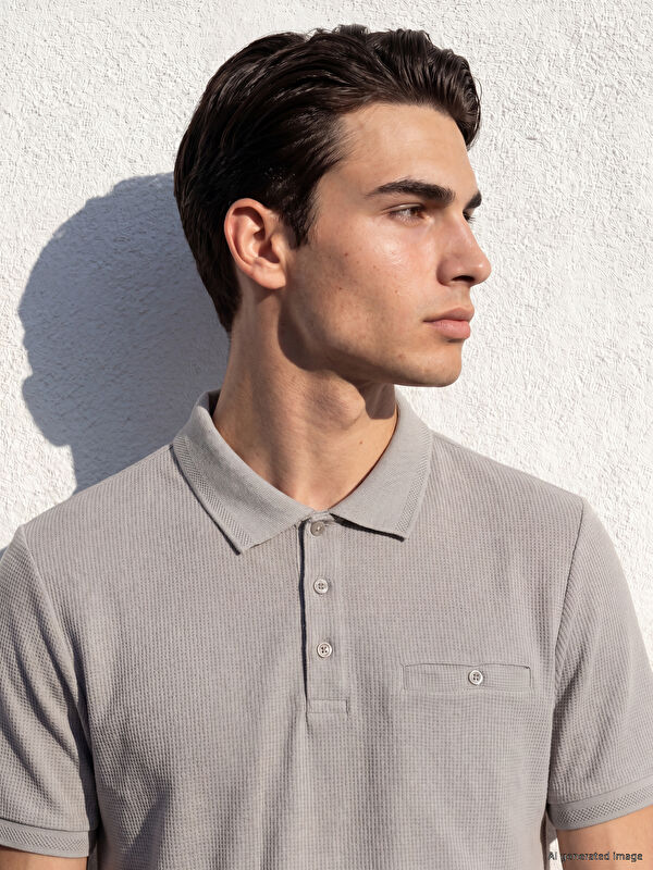 LCWAIKIKI Classic Polo Yaka Dokulu Erkek Tişört