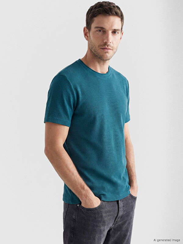 LCWAIKIKI Classic Tricou cu guler rotund pentru bărbați