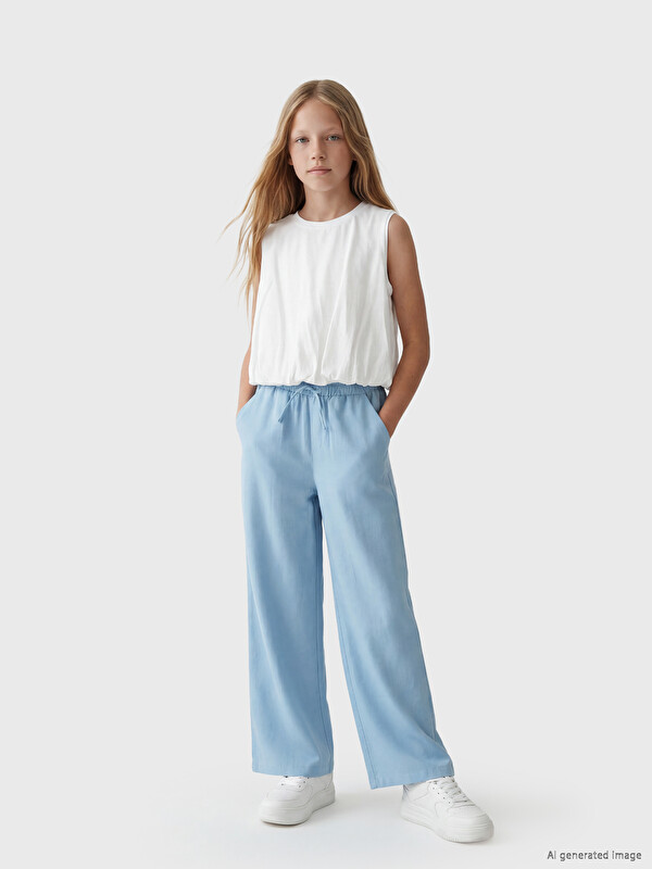 LCW Kids Loose Fit Kız Çocuk Pantolon
