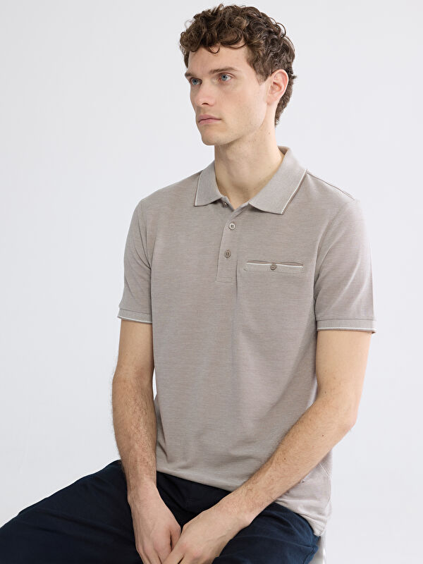 LCWAIKIKI Classic Man BEIGE T-Shirt