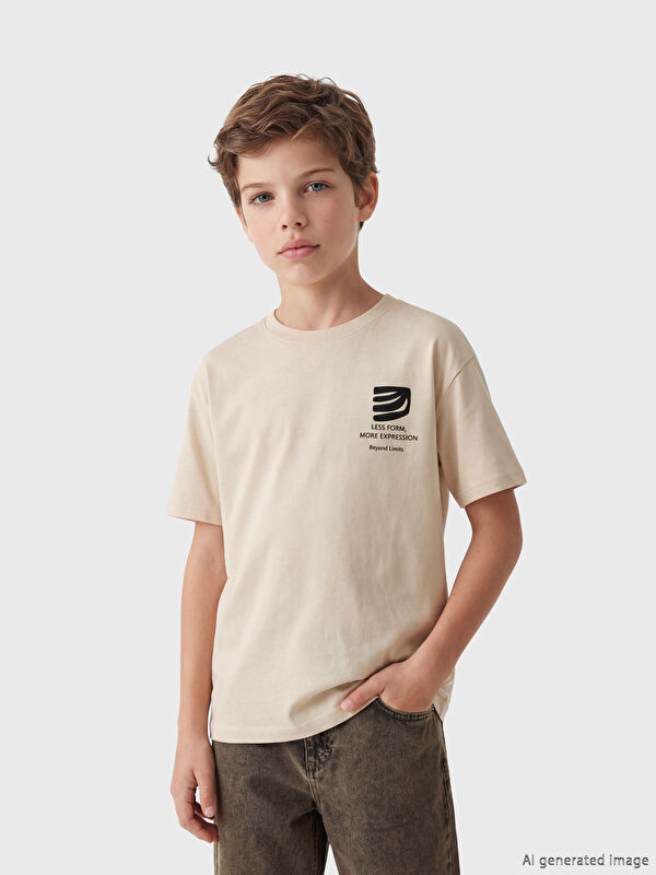 LCW Kids Baskılı Erkek Çocuk Tişört