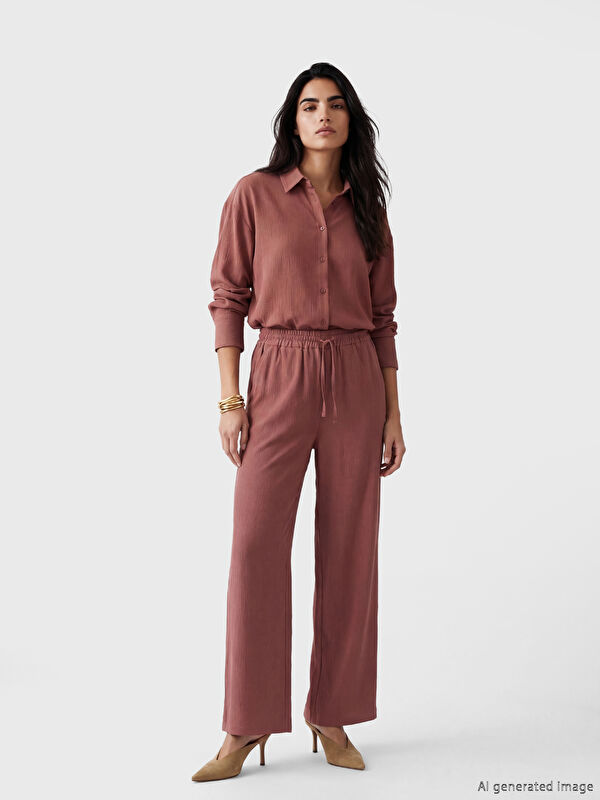 LCW Vision Pantalon Femme à Taille Élastiquée