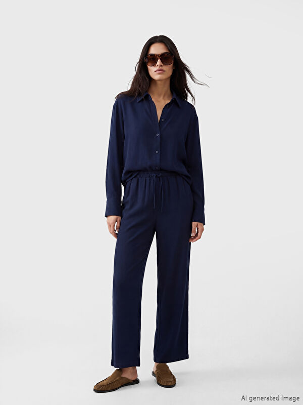 LCW Vision Pantalon Femme à Taille Élastiquée