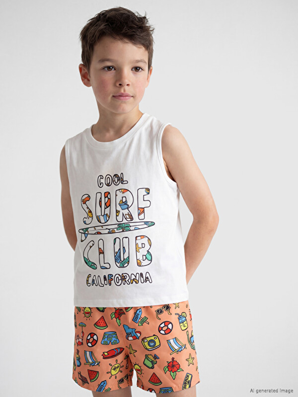 LCW Kids Štampani dečiji komplet za plivanje