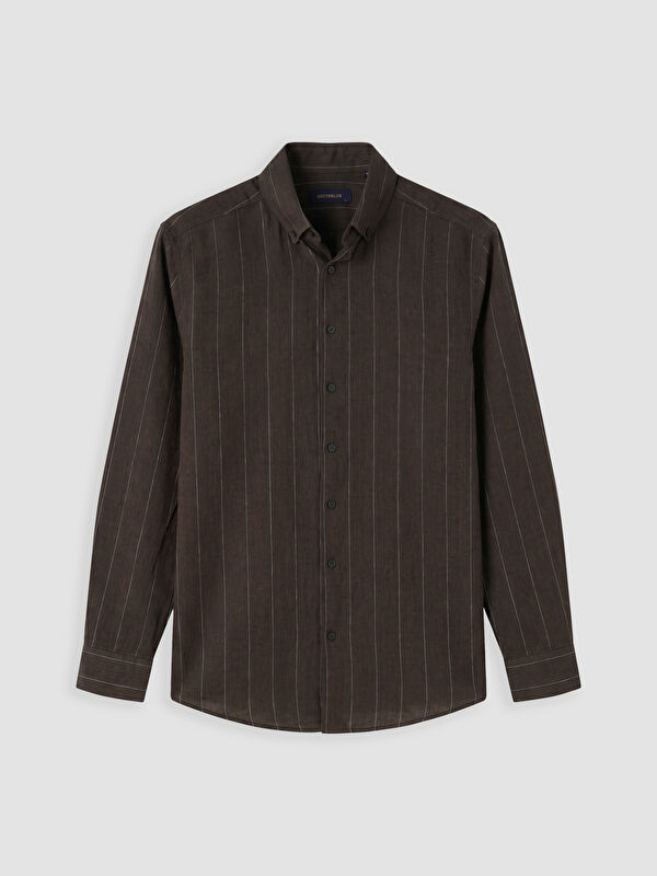 SOUTHBLUE Regular Fit Çizgili Poplin Erkek Gömlek