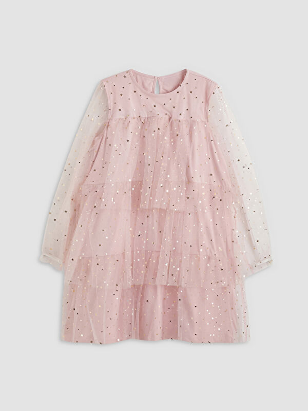 LCW Kids Printed Girls' Layered Dress