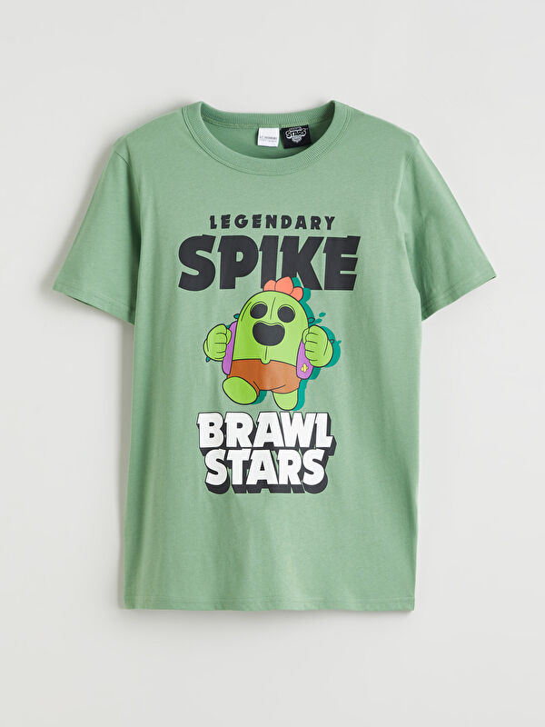 LCW Kids Crew Neck Brawl Stars Printed Boys' T-Shirt