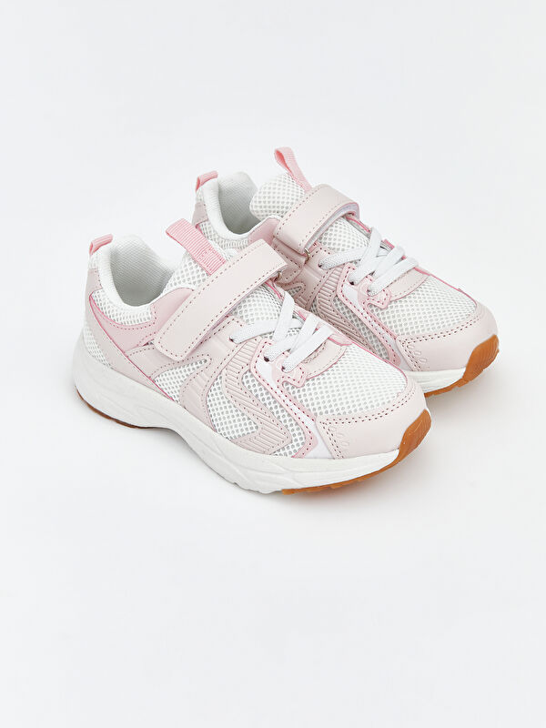 LCW STEPS Baby Girl Sneakers with Laces and Velcro.