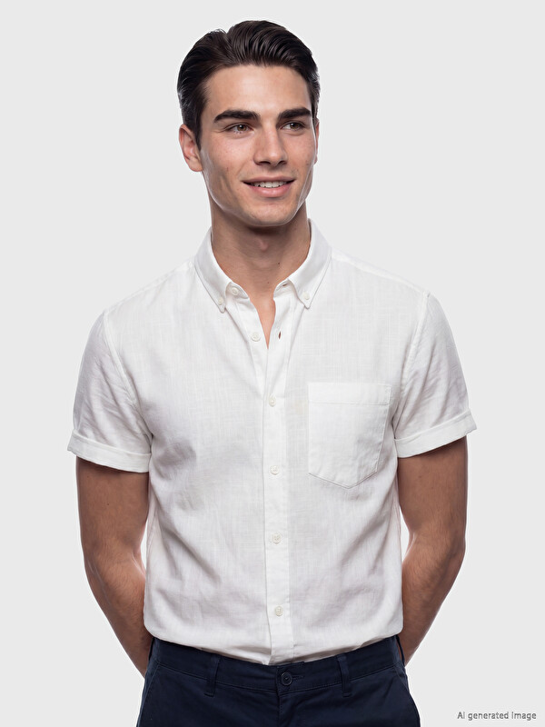 LCWAIKIKI Classic Regular Fit Armürlü Erkek Gömlek