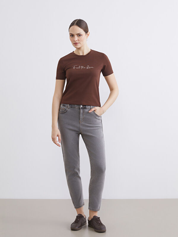 LCWAIKIKI Classic Slim Mom Kadın Jean Pantolon	