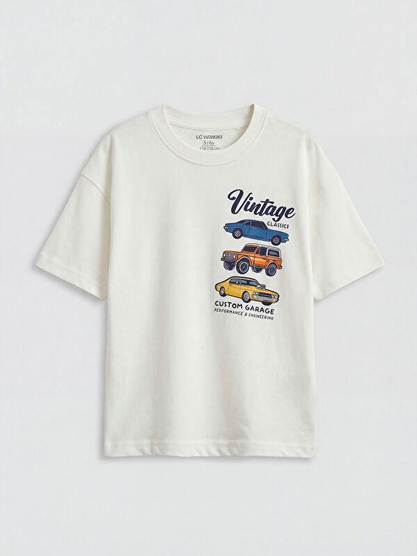 LCW Kids Crew Neck Printed Boys' T-Shirt