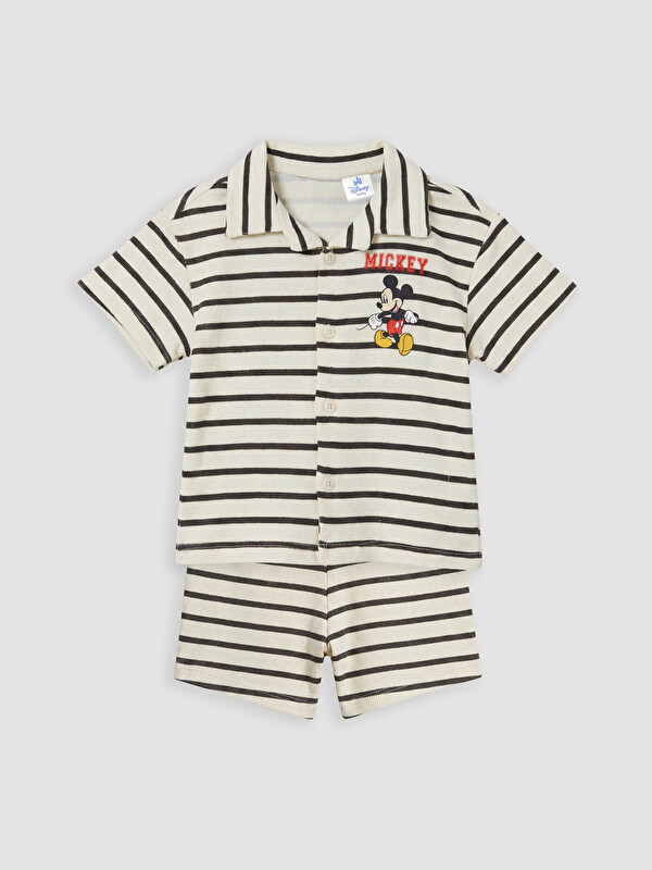 LCW baby Mickey Mouse Lisanslı Erkek Bebek Takım