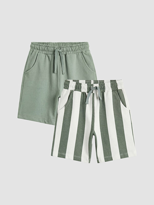 LCW Kids Shorts Garçon à Taille Élastiquée Lot de 2