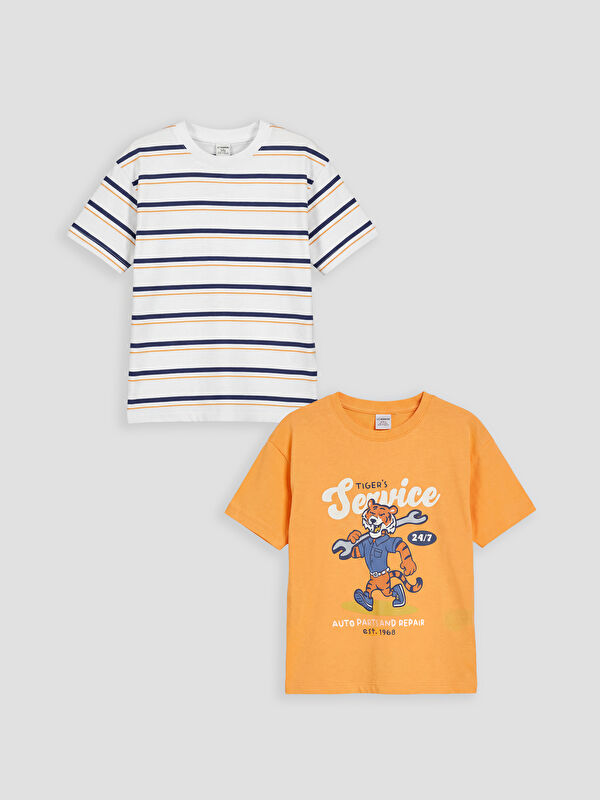 LCW Kids Crew Neck Boys' T-Shirt 2 Pack