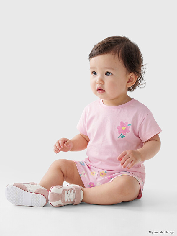 LCW baby Floral Baby Girls' Shorts Set