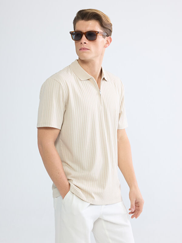 LC WAIKIKI Polo Yaka Çizgili Erkek Tişört