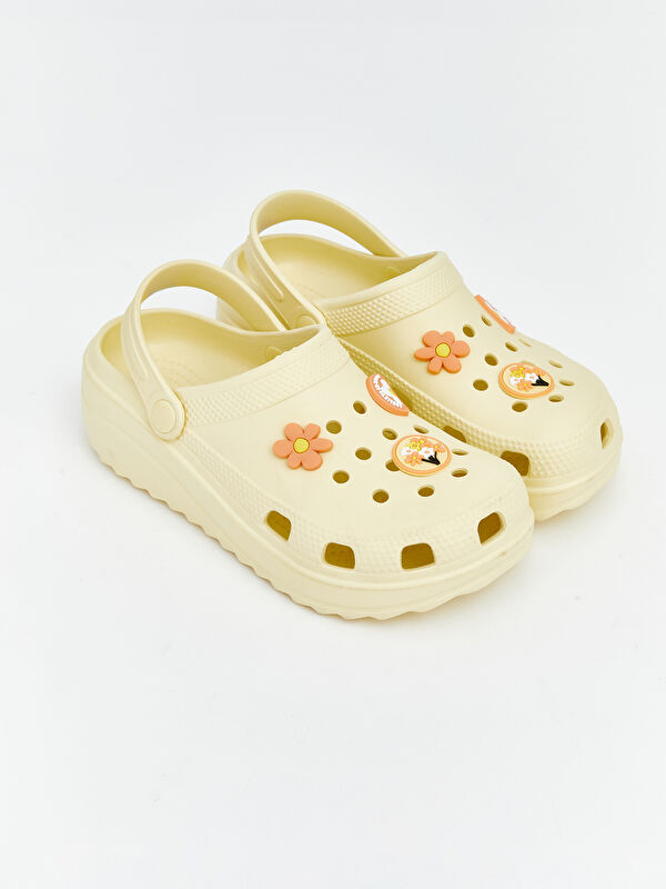 LCW STEPS Damen-Strandclogs mit Blumenaccessoire