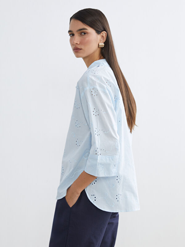 LCW Vision Broderie Oversize Women's Shirt