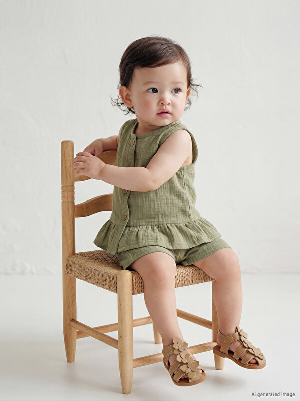 LCW baby Малышки девочки Зелёный Комплект