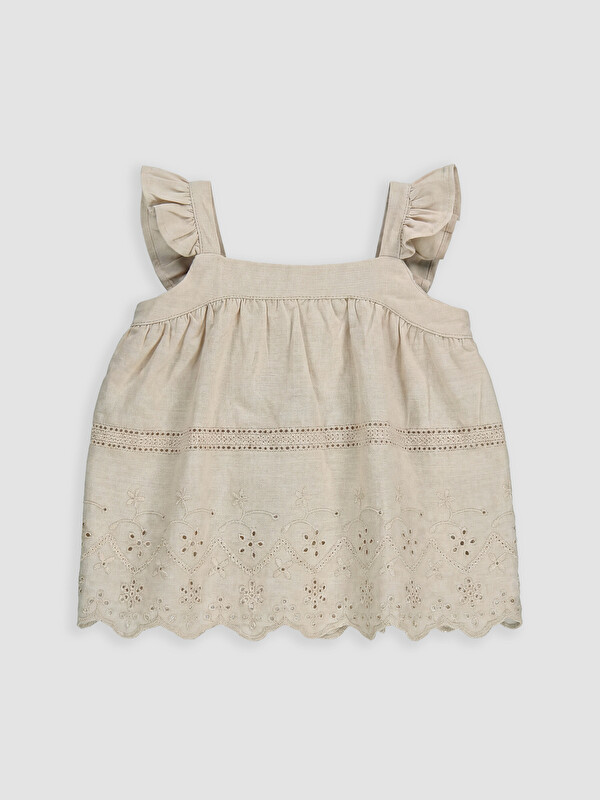 LCW baby Kız Bebek Nakışlı Bluz
