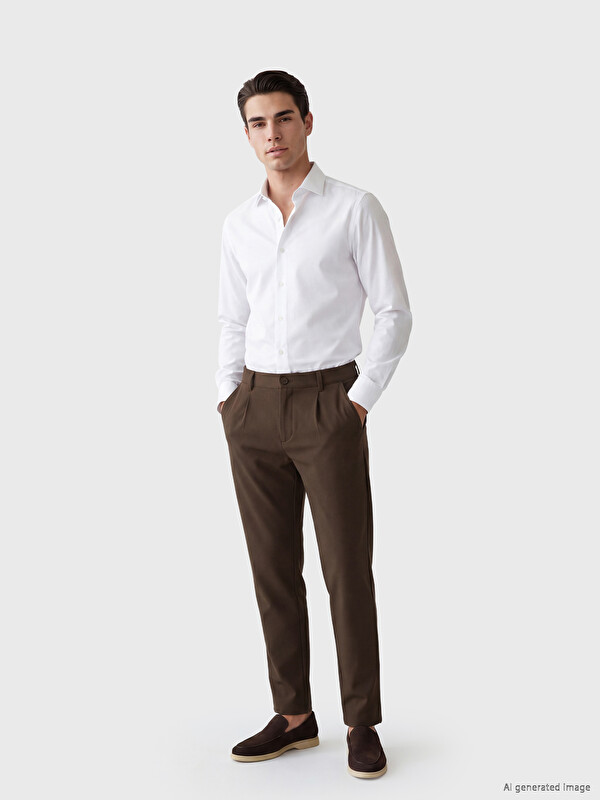 SOUTHBLUE Regular Fit Pleated Men's Trousers