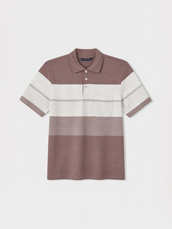 LCWAIKIKI Classic Polo Yaka Renk Bloklu Pike Erkek Tişört