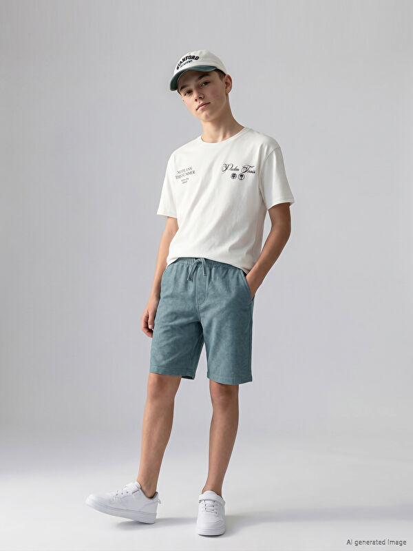 LCW Kids Beli Lastikli Regular Fit Erkek Çocuk Şort