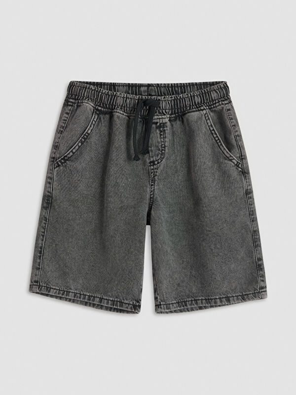 LCW Kids Beli Lastikli Erkek Çocuk Jean Şort