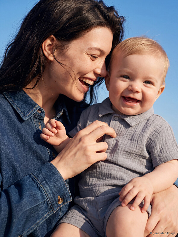 LCW baby Polo Yaka Erkek Bebek Müslin Tişört