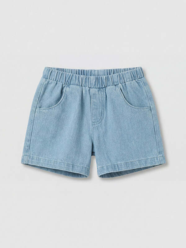 LCW baby Beli Lastikli Erkek Bebek Jean Şort