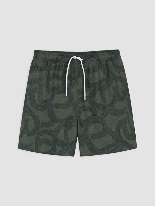 LCW SWIMWEAR Short Length Patterned Men's Swim Shorts