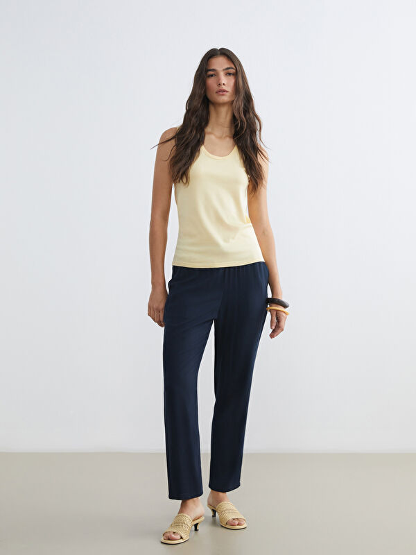 LCWAIKIKI Classic Pantalon MARINE Femme