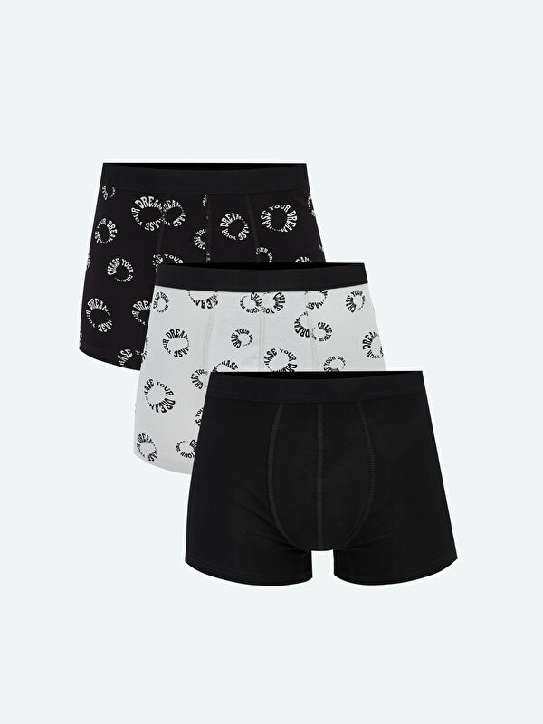 LC WAIKIKI Baumwolle Stretch Bedruckte Herren Boxershorts 3er-Pack