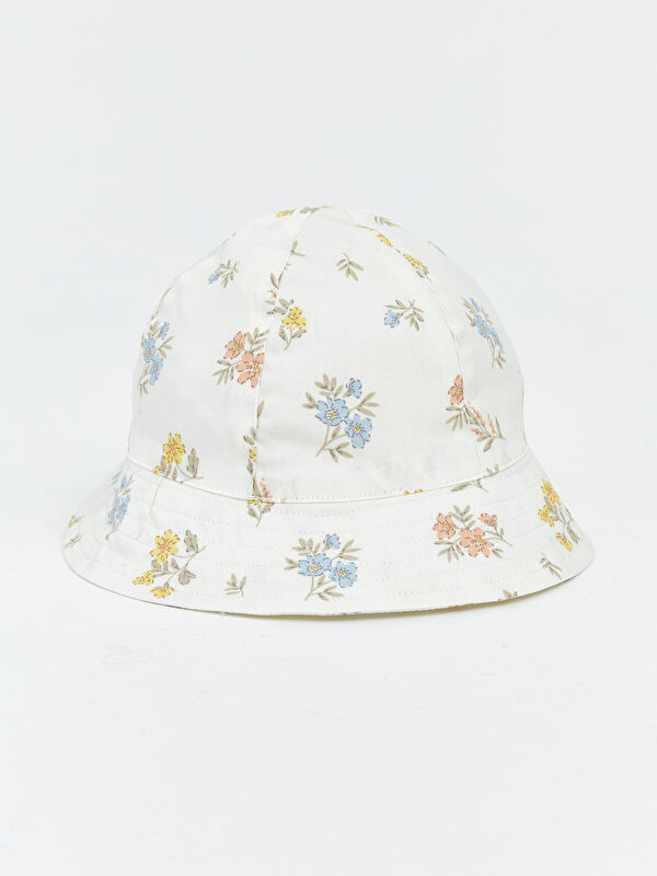 LCW baby Çiçek Baskılı Kız Bebek Bucket Şapka