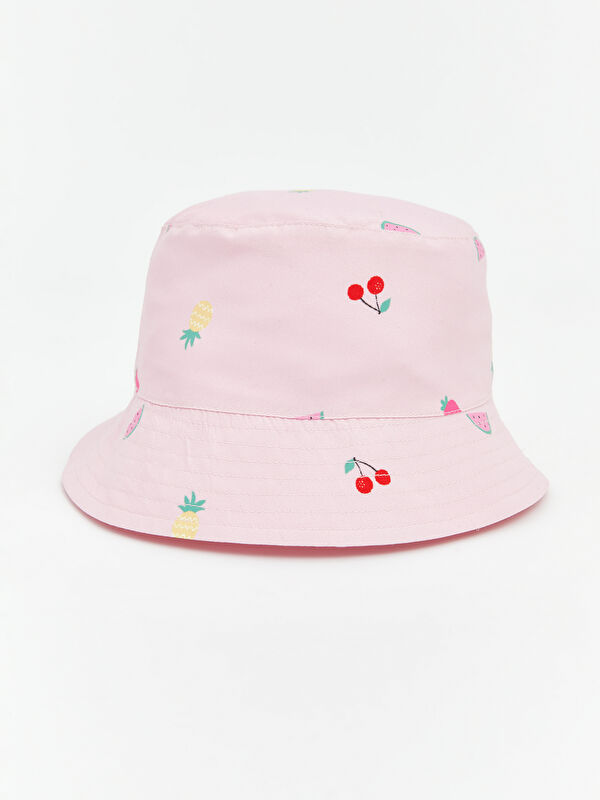 LCW ACCESSORIES Kiraz Desenli Kız Bebek Bucket Şapka