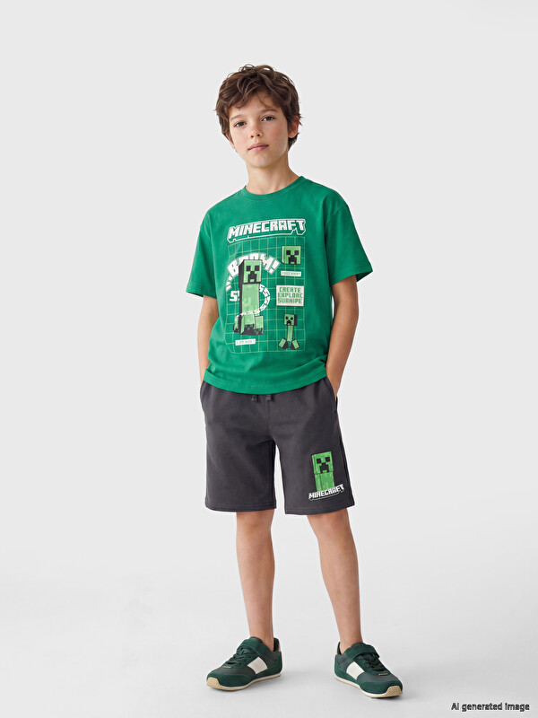 LCW Kids Boys' Minecraft Printed Shorts