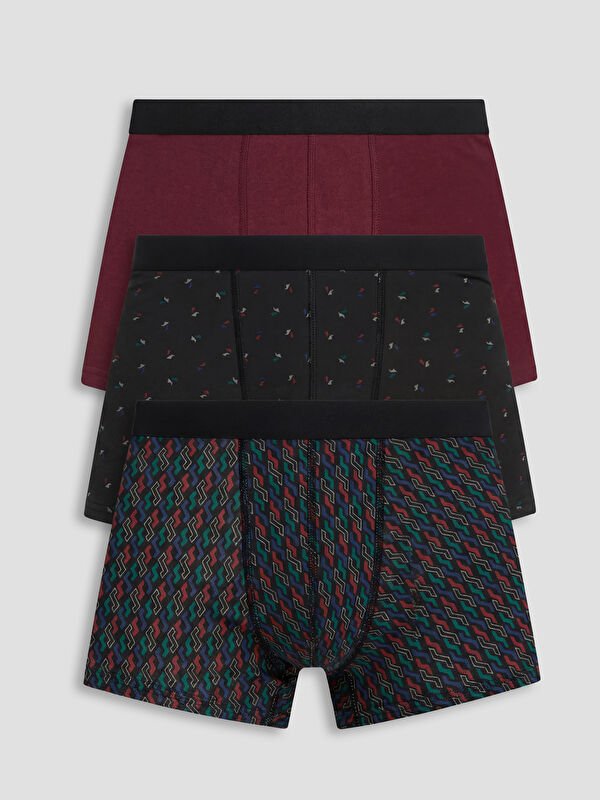 LC WAIKIKI Standart Kalıp Pamuklu Esnek Erkek Boxer 3'lü