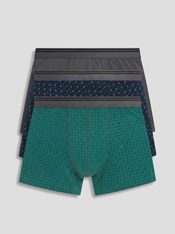 LC WAIKIKI Pamuklu Esnek Erkek Boxer 3'lü