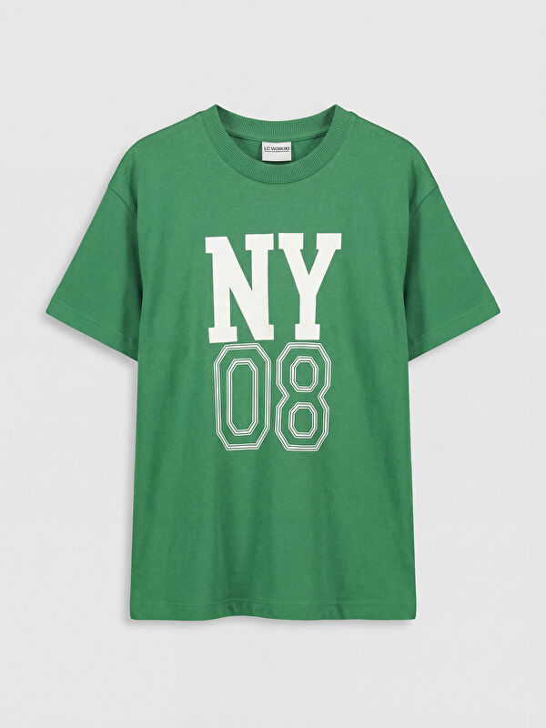 LCW Kids Crew Neck NYC Printed Boys' T-Shirt